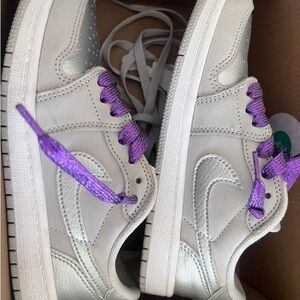 Nike Jordan 1 retro low Kids Silver Sneakers